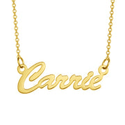 "Carrie"- Copper/925 Sterling Silver Personalized Name Necklaces Adjustable Chain 18”-20”