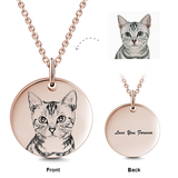 14K Gold Personalized Engraved Adjustable 16”-20” Photo Necklace