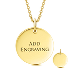 14K Gold Personalized Engravable Hang Tag Necklace Adjustable 16”-20”