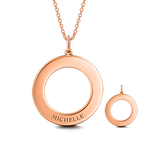 10K/14K Gold Personalized Engravable Disc Necklace Adjustable 16”-20”-White Gold/Yellow Gold/Rose Gold