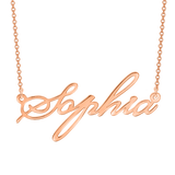 Sophia - 925 Sterling Silver/10K/14K/18K Personalized Adjustable 18”-20” Name Necklace