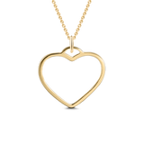 10K/14K Gold Personalized Heart Name Necklace Adjustable 16”-20”-White Gold/Yellow Gold/Rose Gold