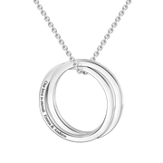 14K Gold-Personalized Engravable Double Loop Necklace Adjustable 16”-20”