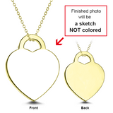 Personalized 14K Gold Adjustable 16”-20” Kids Engraved Photo Necklaces