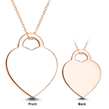 Put You In My Heart - 14K Gold Personalized Engraved Photo Necklaces Adjustable 16”-20”