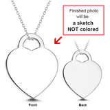 Adjustable 16”-20” 925 Sterling Silver Kids Personalized Engraved Photo Necklaces