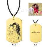 Only You - 925 Sterling Silver Personalized Engraved Photo Necklace