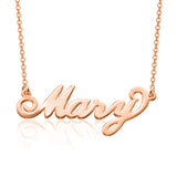 Mary - 925 Sterling Silver Personalized Name Necklace Adjustable 16”-20”