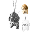 925 Sterling Silver Personalized Engraved Pets Photo Necklace Adjustable 16"-20