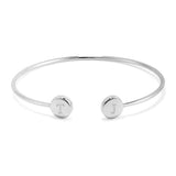 925 Sterling Silver Personalized Engravable Double Signet Cuff Bracelet