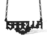 Personalized Gothic Bat Name Necklace Copper/925 Sterling Silver Personalized Adjustable 18”-20”