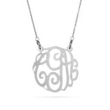 Copper/925 Sterling Silver Personalized Monogram Necklace- Adjustable 16”-20”